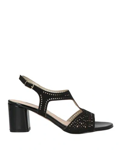 Melluso Woman Sandals Black Size 7 Synthetic Material