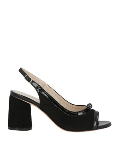 Melluso Woman Sandals Black Size 8 Leather