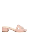 Melluso Woman Sandals Blush Size 8 Soft Leather
