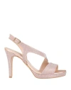 Melluso Woman Sandals Light Pink Size 8 Textile Fibers In Pink