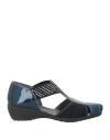 Melluso Woman Sandals Midnight Blue Size 4 Leather, Textile Fibers In Blue