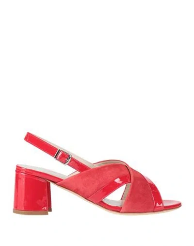 Melluso Woman Sandals Red Size 5 Leather