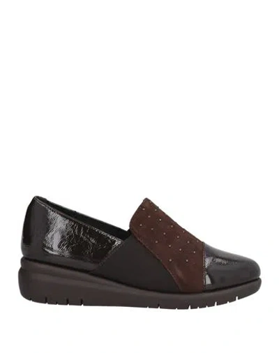 Melluso Woman Sneakers Chocolate Brown Size 8 Leather, Textile Fibers