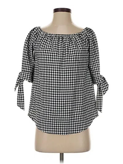 Pre-owned Melly M 3/4 Sleeve Blouse In Black