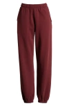 Melody Ehsani Gender Inclusive Heavy Fleece Sweatpants In Oxblood