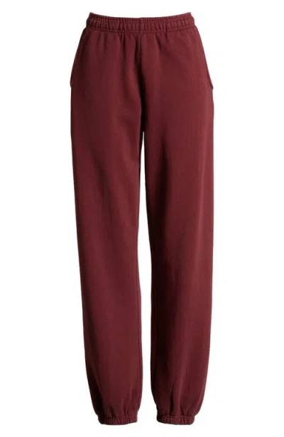 Melody Ehsani Gender Inclusive Heavy Fleece Sweatpants In Oxblood