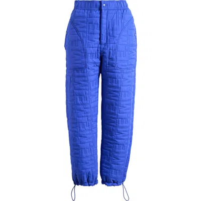 Melody Ehsani Monogram Quilted Hiking Pants In Cobalt Blue