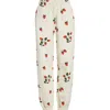 Melody Ehsani Strawberry Print Cotton Sweatpants In Buttercream
