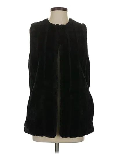 Pre-owned Melody Faux Fur Vest In Black