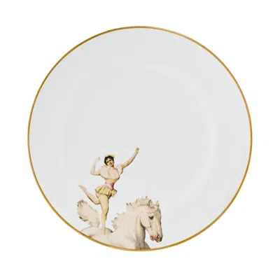 Melody Rose London Gold Amazing Miss Rose Lunch Plate In Multi