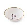 Melody Rose London Gold / Black / White The Models Bone China Dessert Bowl In Multi