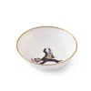 Melody Rose London Gold / White Alphonso Bone China Dessert Bowl In Multi