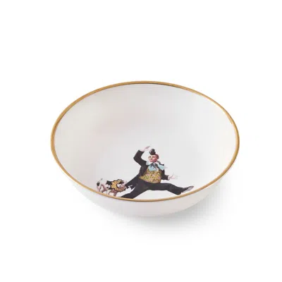 Melody Rose London Gold / White Alphonso Bone China Dessert Bowl In Multi