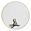 Melody Rose London Gold / White The Wonderful Alphonso Bone China Dinner Plate In White
