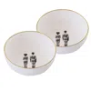 Melody Rose London White Models Set Of Two Bone China Cereal Bowls In White