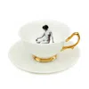 Melody Rose London White The Girl Teacup & Saucer In Multi