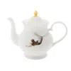 Melody Rose London White Trapeze Bone China Teapot In White