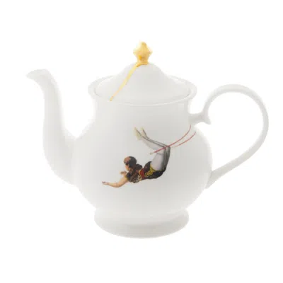 Melody Rose London White Trapeze Bone China Teapot