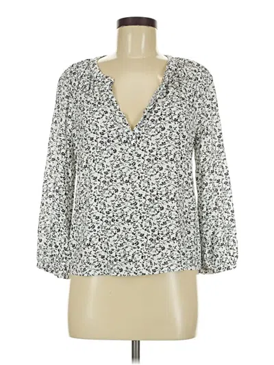 Pre-owned Melrose And Market 3/4 Sleeve Blouse In Gray