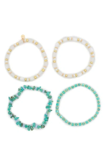 Melrose And Market 4-pack Beaded Stretch Bracelets In Multi