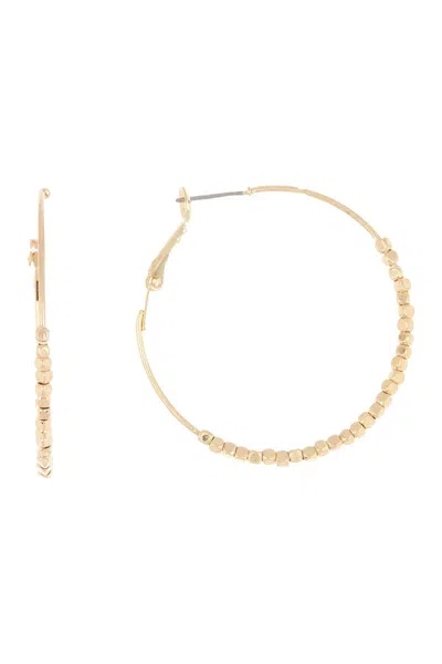 Melrose And Market Beaded 39mm Hoop Earrings In Gold