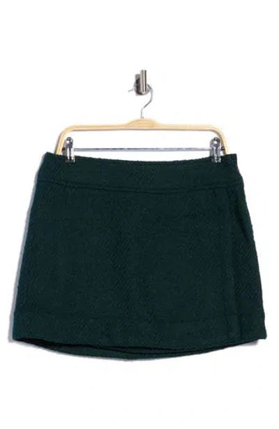Melrose And Market Bouclé Holiday Miniskirt In Green