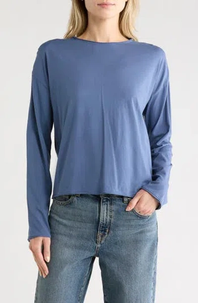 Melrose And Market Boxy Long Sleeve T-shirt In Black