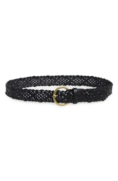 Melrose And Market Braided Faux Leather Belt In Black
