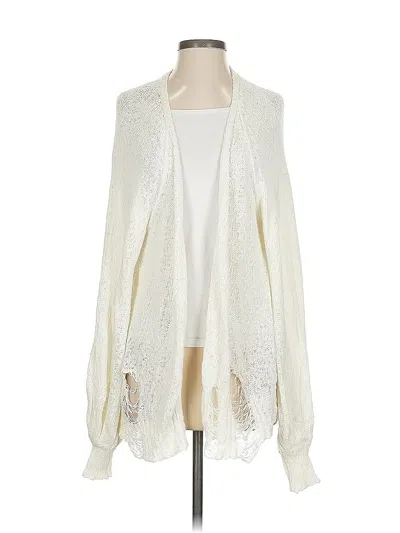 Pre-owned Melrose And Market Cardigan Sweater In White