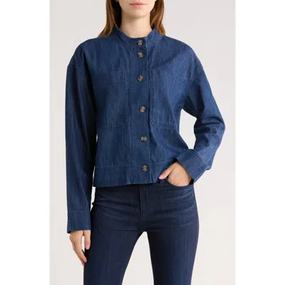 Melrose And Market Casual Denim Jacket In Animal Print