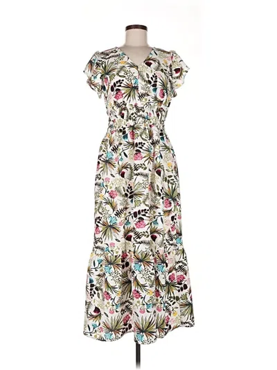 Pre-owned Melrose And Market Casual Dress In White