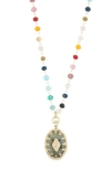 MELROSE AND MARKET CHARM ACCENT SEED BEAD NECKLACE