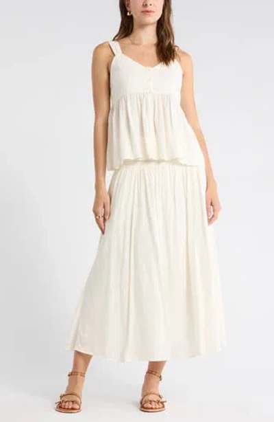 Melrose And Market Clip Dot Button-up Tank In White
