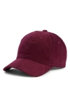 Melrose And Market Corduroy Baseball Cap In Burgundy