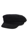 Melrose And Market Corduroy Newsboy Cap In Black