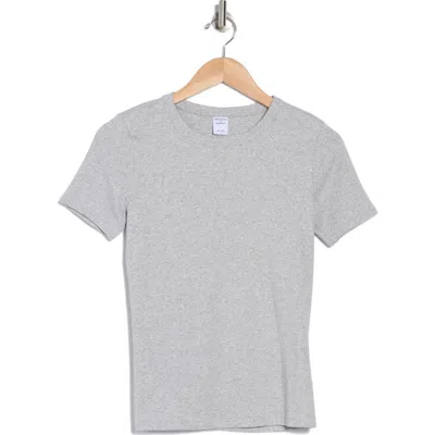 Melrose And Market Cotton Blend Baby Tee In Grey Heather