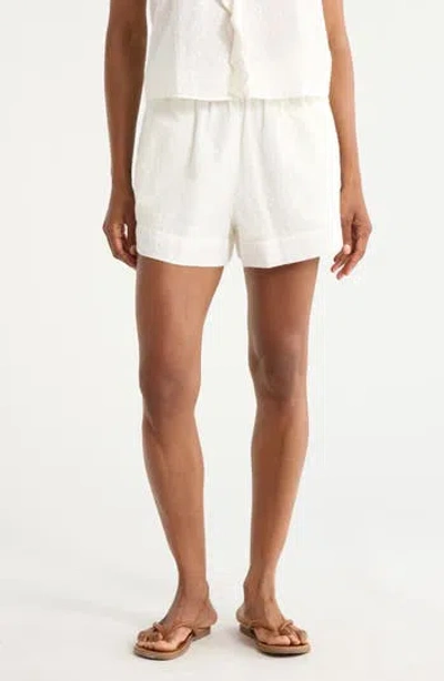 Melrose And Market Cotton Eyelet Shorts In White