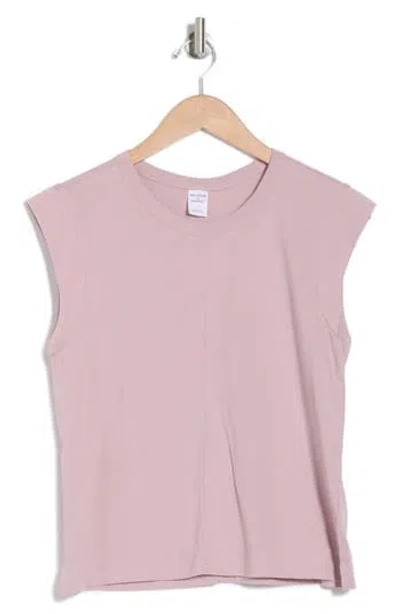 Melrose And Market Cotton Muscle Tank In Purple Shade