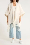 Melrose And Market Cozy Blanket Ruana In Neutral
