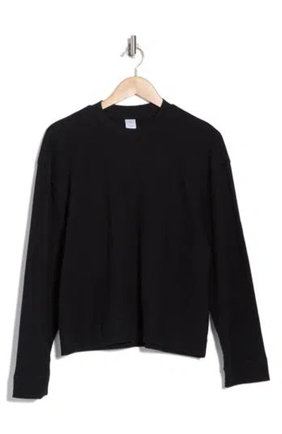 Melrose And Market Cozy Waffle Sweater In Black
