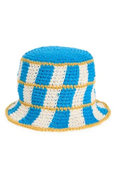 Melrose And Market Crochet Bucket Hat In Blue