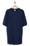 Melrose And Market Elbow Sleeve Sweatshirt Dress In Blue