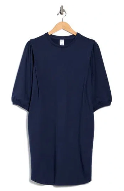 Melrose And Market Elbow Sleeve Sweatshirt Dress In Blue