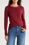 Melrose And Market Exposed Seam Long Sleeve T-shirt In Multi
