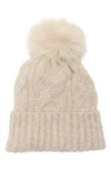 Melrose And Market Faux Fur Pompom Beanie In Neutral