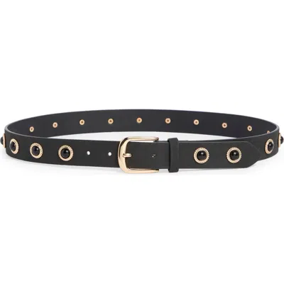 Melrose And Market Faux Stone Cabochon Belt In Black