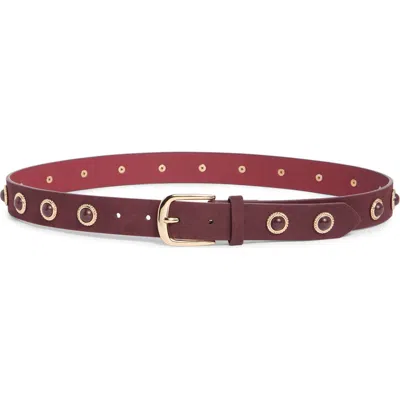 Melrose And Market Faux Stone Cabochon Belt In Burgundy