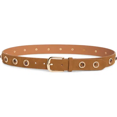 Melrose And Market Faux Stone Cabochon Belt In Brown