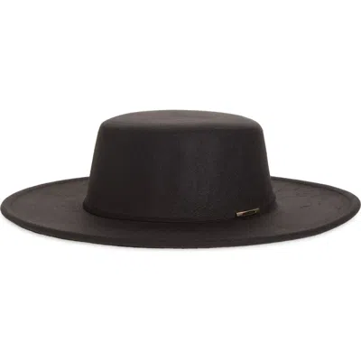 Melrose And Market Felt Boater Hat In Black