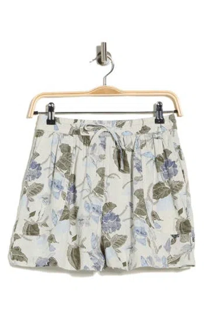 Melrose And Market Floral Cotton Blend Pull-on Shorts In Animal Print
